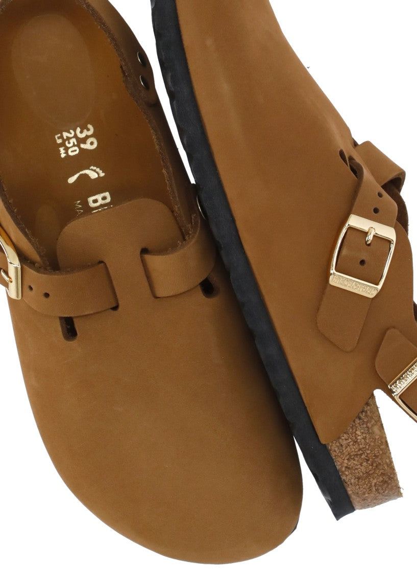 Birkenstock Brown Tokio Ii Suede Sabot Loafers