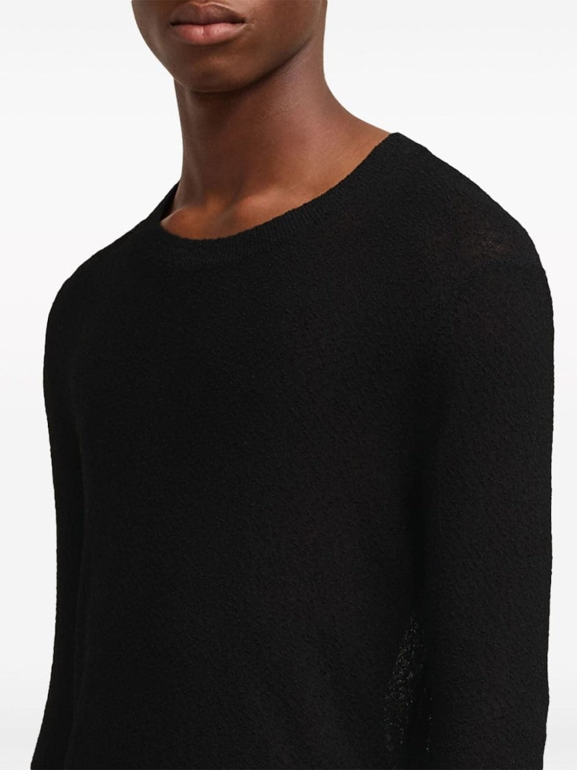 Ami Paris Knitted Bouclé Sweater