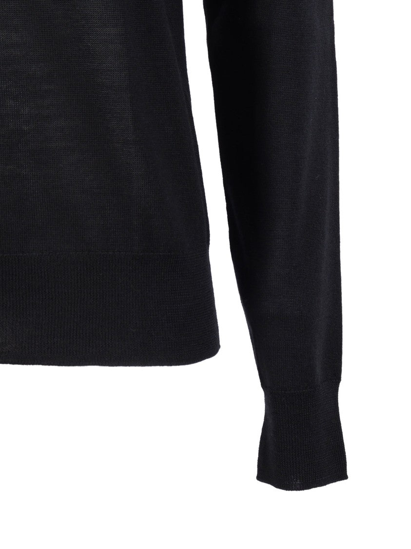 P.A.R.O.S.H. Long-Sleeve Polo With Classic Collar And Tailored Fit