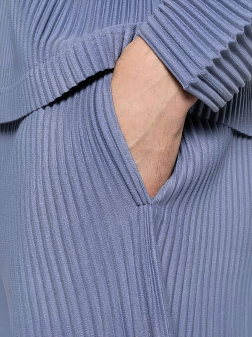 Homme Plissé Issey Miyake Pleated Casual Tapered Pants With Elastic Waistband