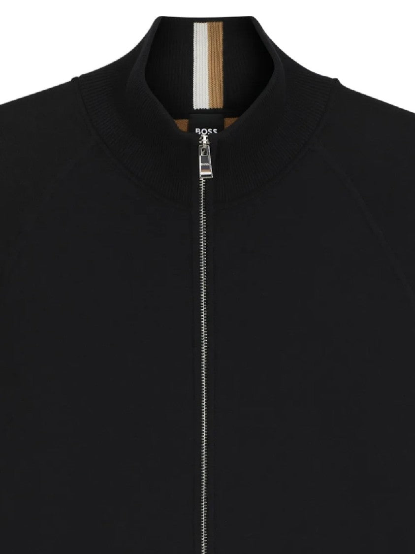 Hugo Boss Black Bomber Jacket With Ribbed Collar