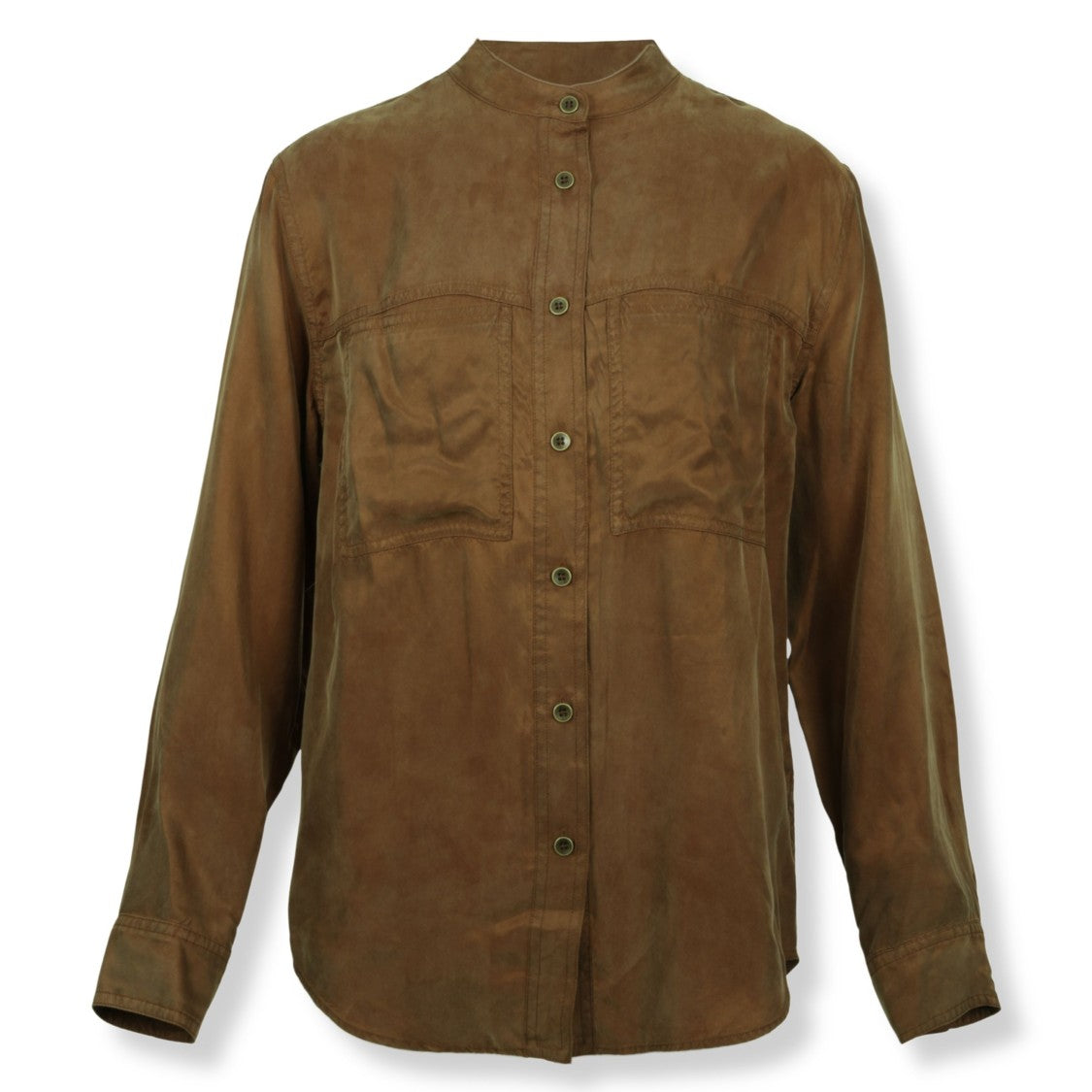 Isabel Marant Étoile Fluid-Fit Washed Satin Shirt With Chest Pockets