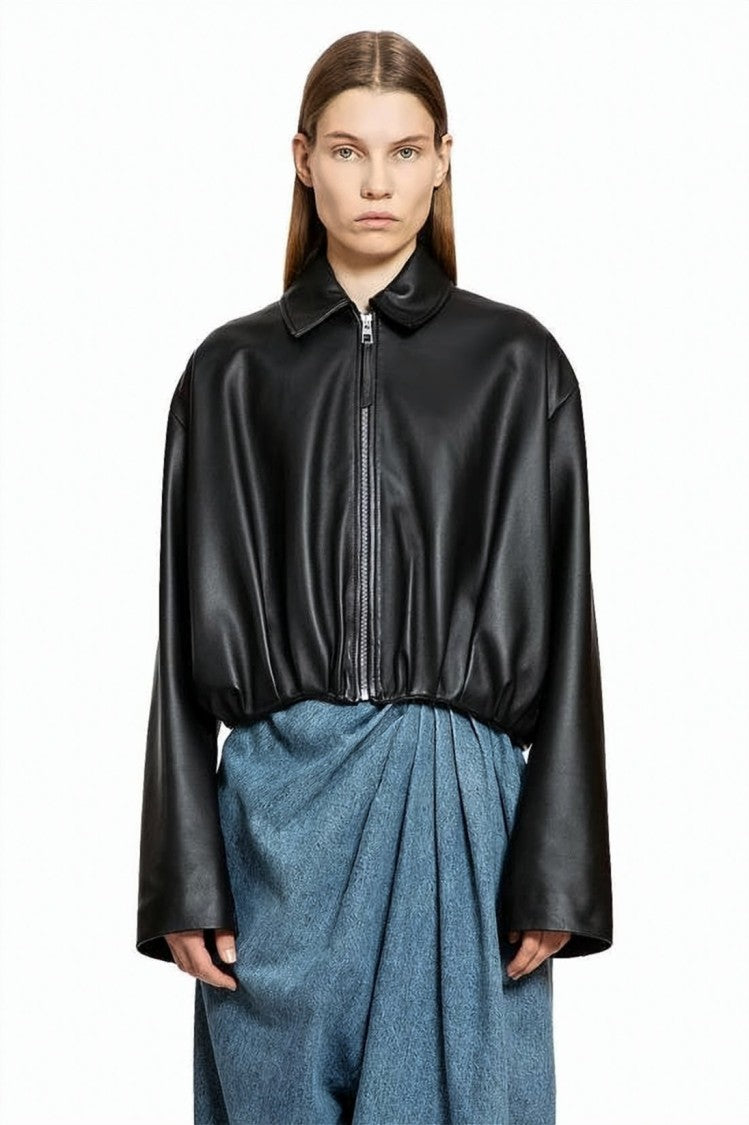 Loewe Lamb Leather Coat With Oversized Silhouette