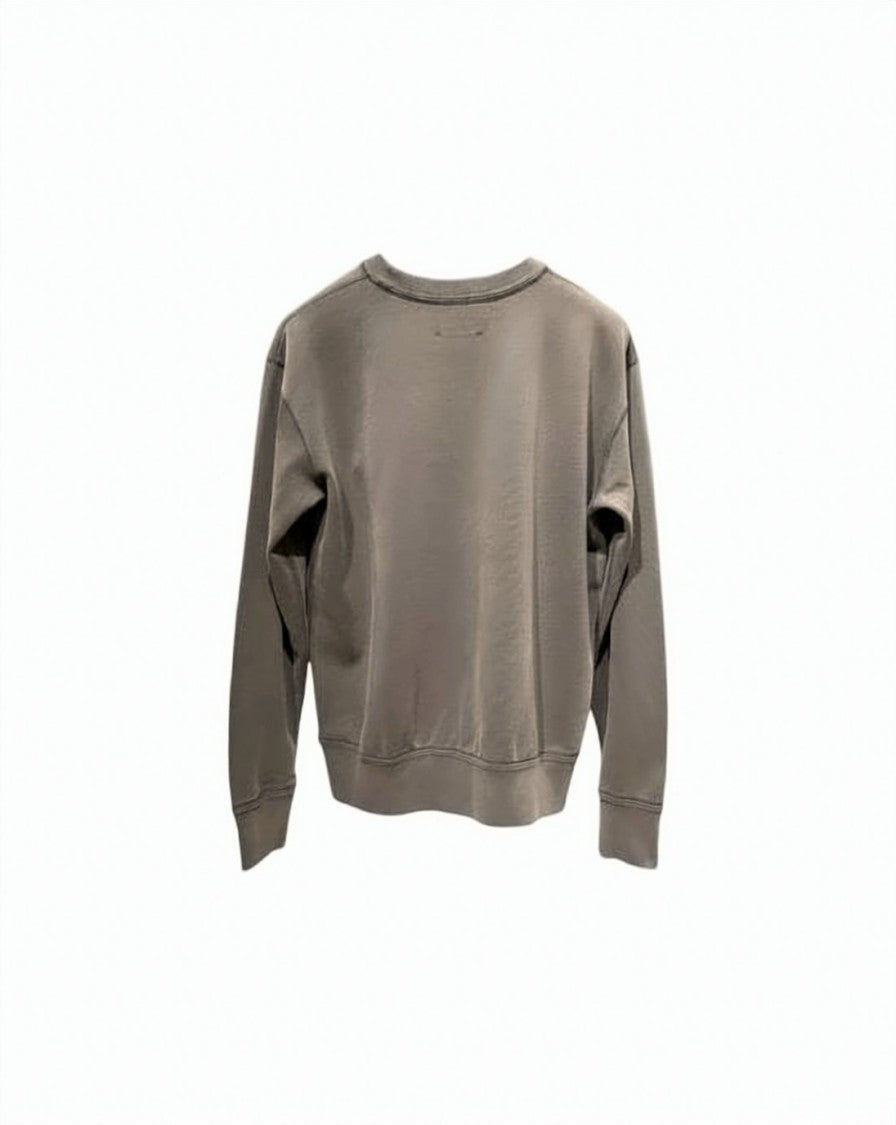 Isabel Marant Relaxed Fit Brown Sweatshirt With Tonal Logo And Ribbed Details