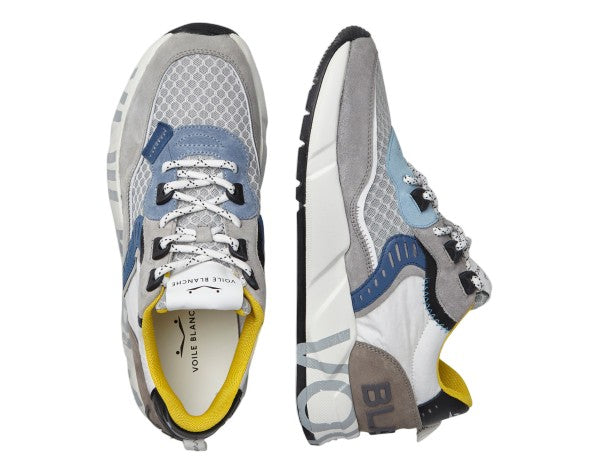 Voile Blanche Sporty Blue Sneakers With Technical Fabric