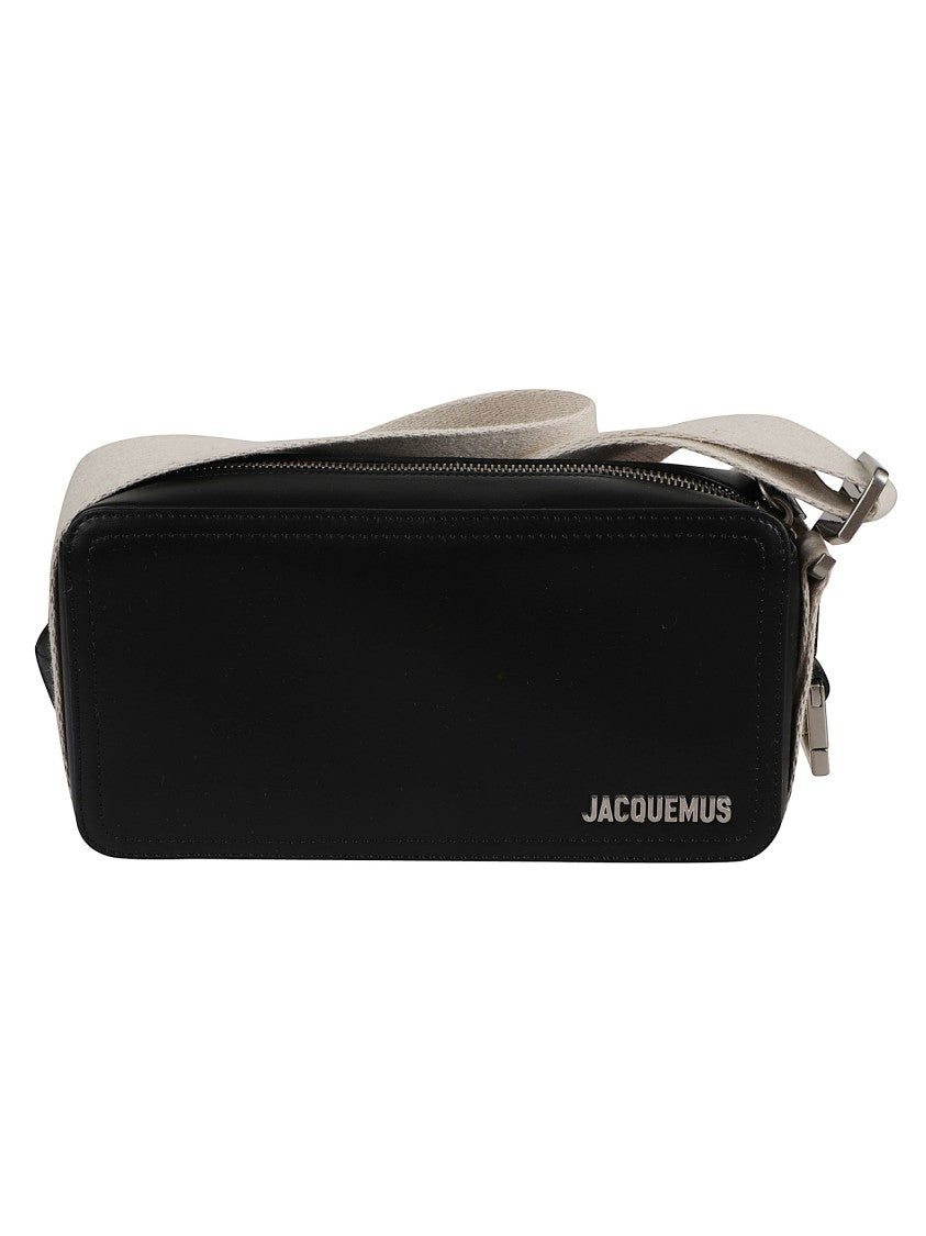 Jacquemus Rectangular Black Leather Cuerda