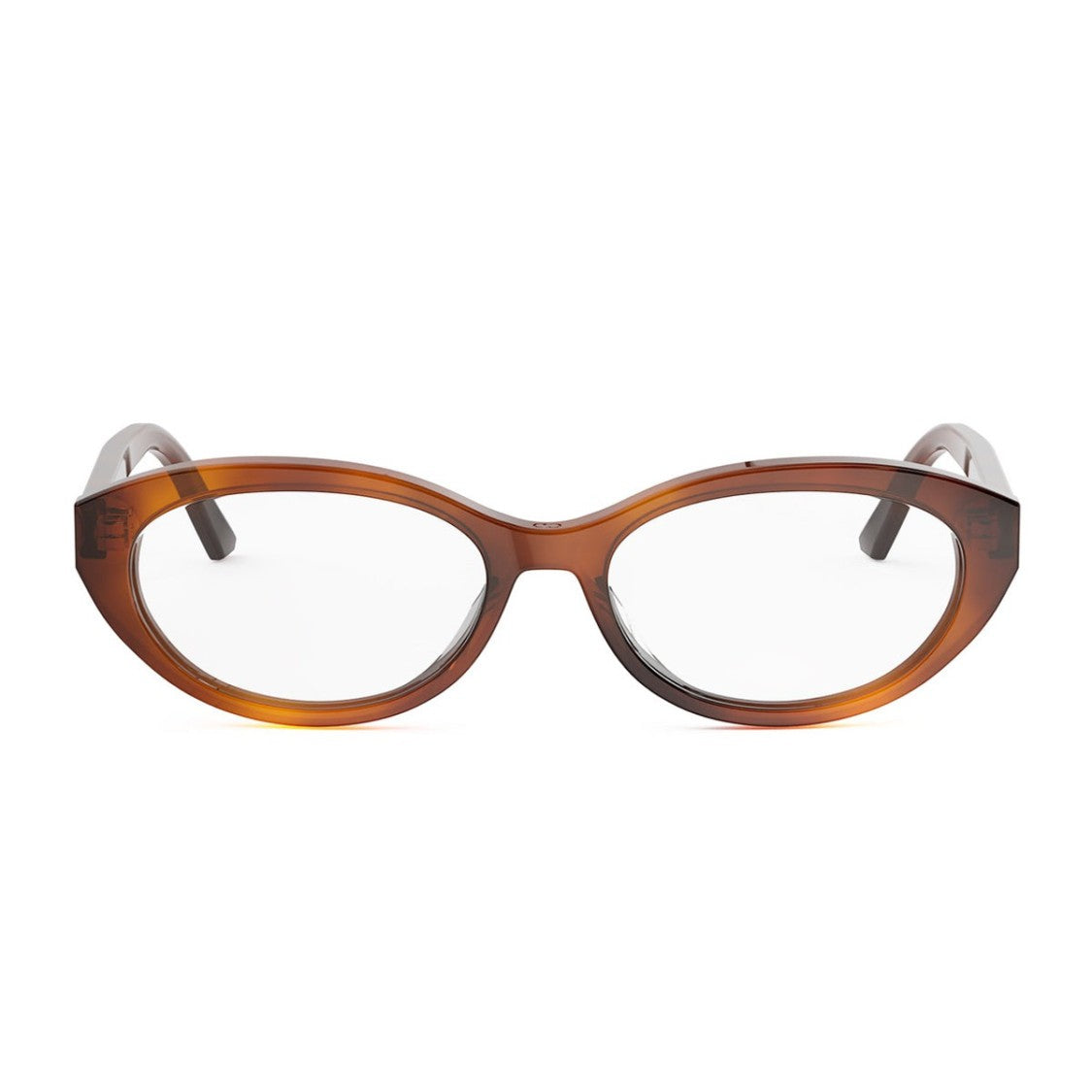 Dior Havana B1i Translucent Amber Oval Glasses