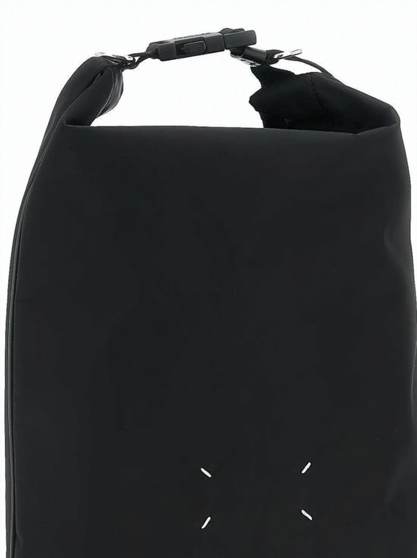 Maison Margiela Rectangular Black Shoulder Bag With Padded Handle