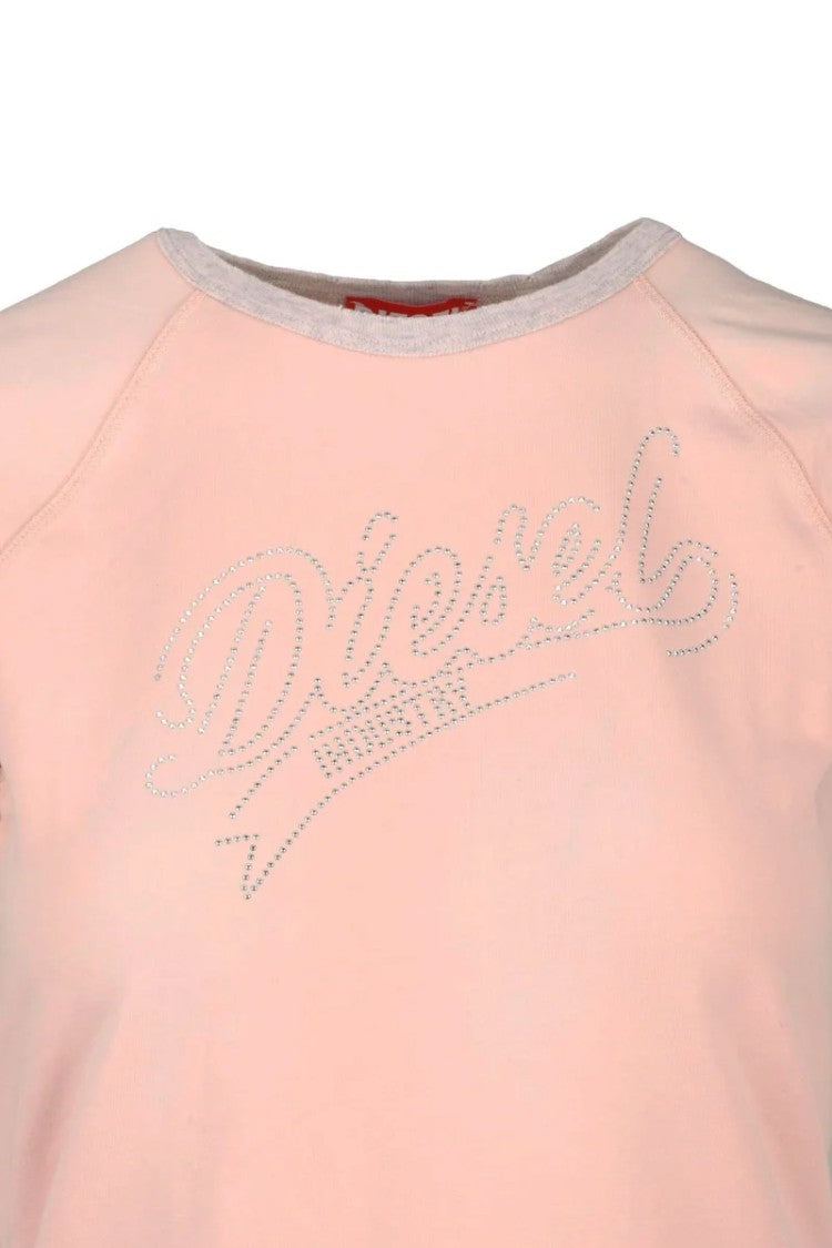 Diesel Pink Rhinestone Stretch T-Shirt