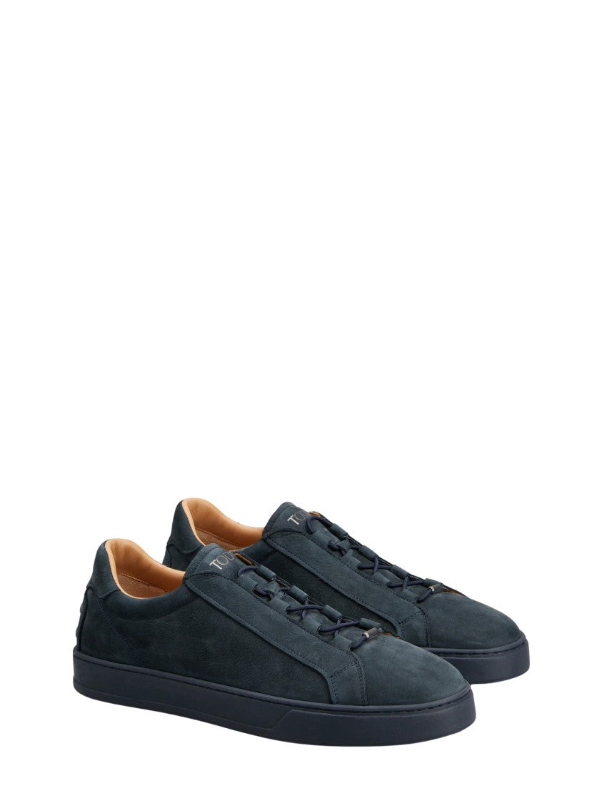 Tod's Blue Minimalist Nubuck Sneakers