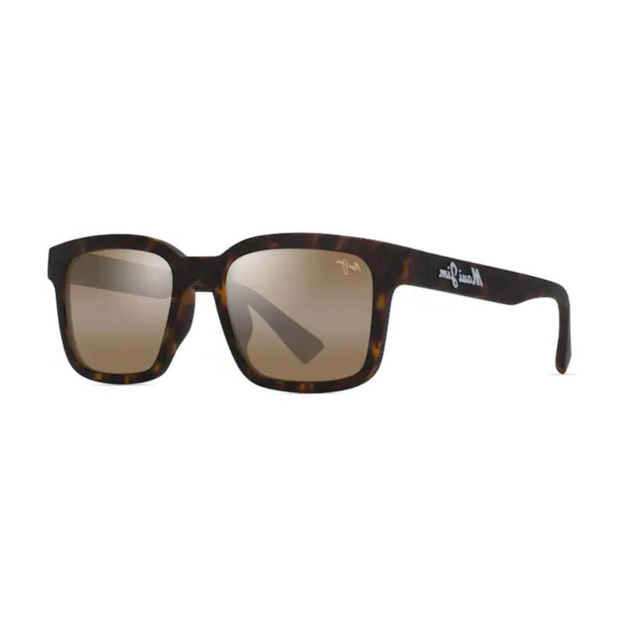Maui Jim Opiopio Af Tortoiseshell Pattern Rectangular Frame Sunglasses With Gradient Lenses