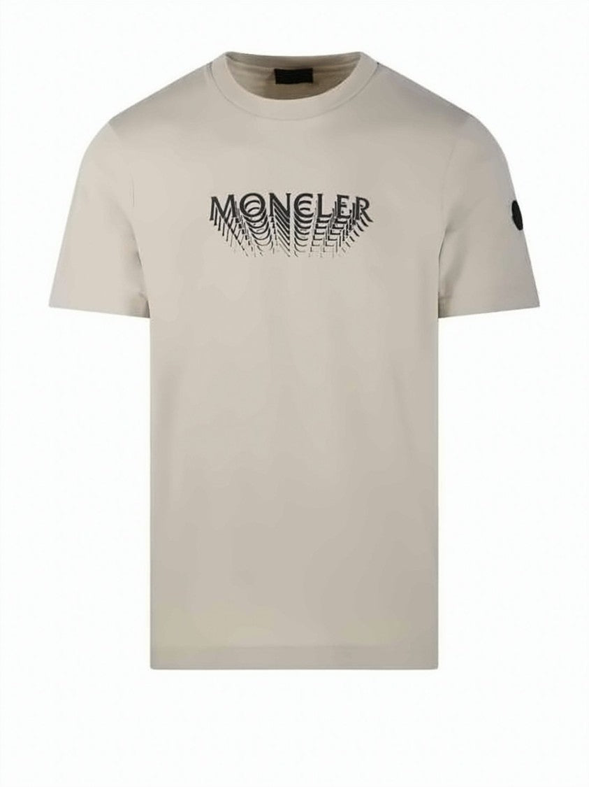 Moncler Short-Sleeve T-Shirt With Bold Graphic Detail