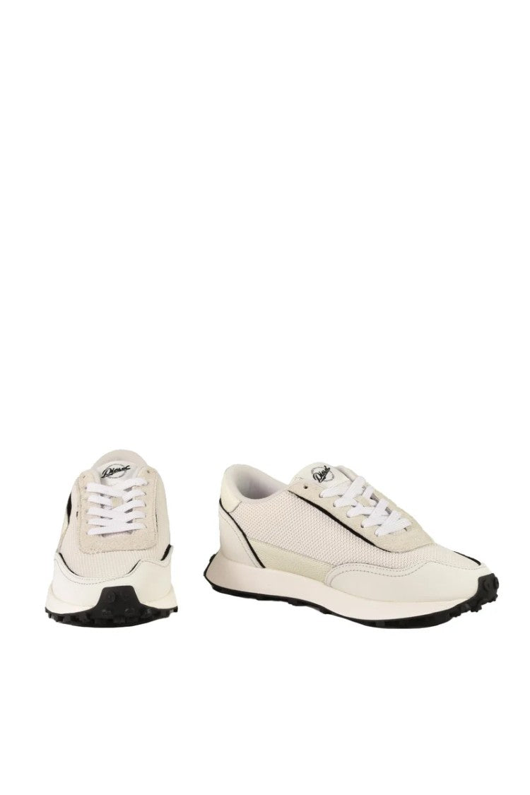 Diesel White Low-Profile Polyester Sneakers
