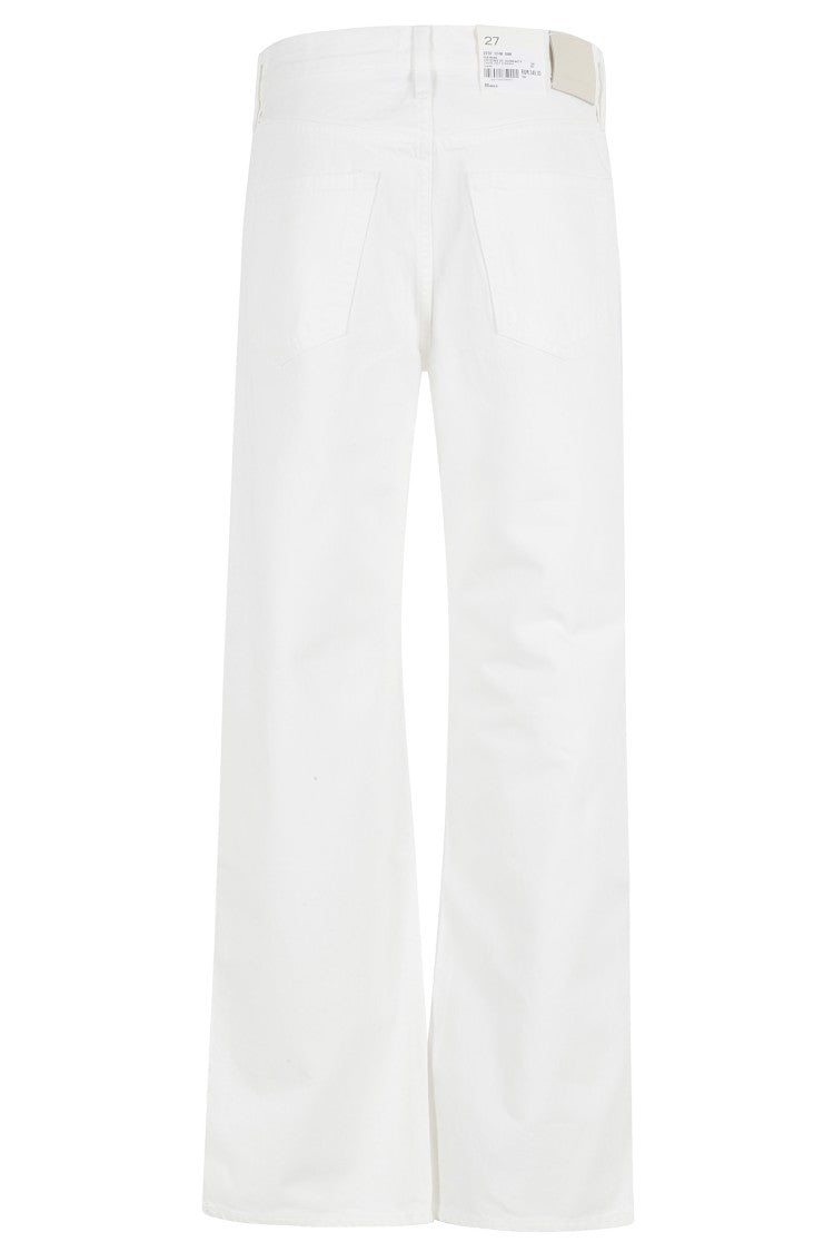 Citizens Of Humanity White Lindsz Easy Straight Five-Pocket Cotton Jeans