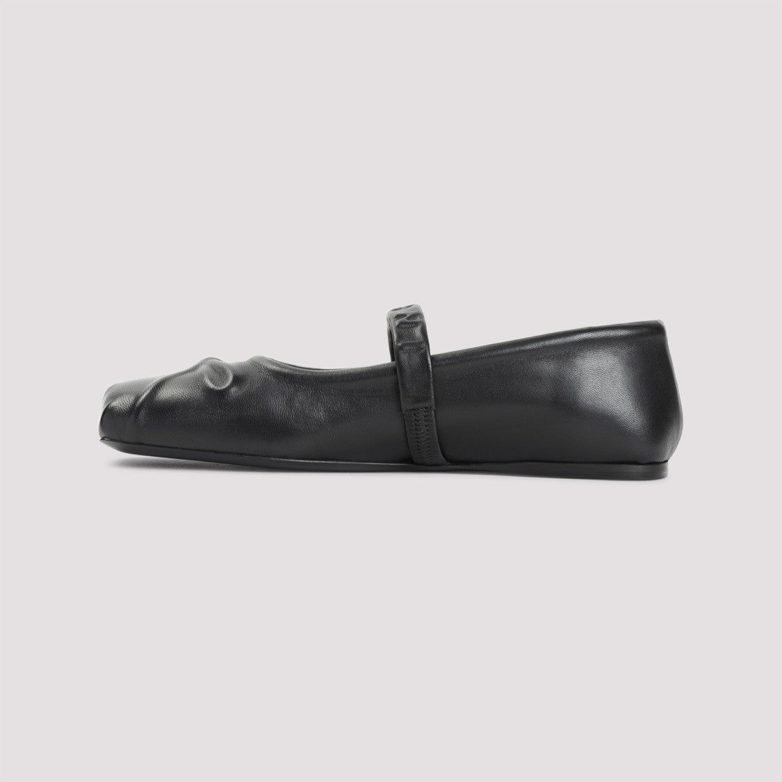 Marni Black Ovine Leather Mary Jane Ballerinas