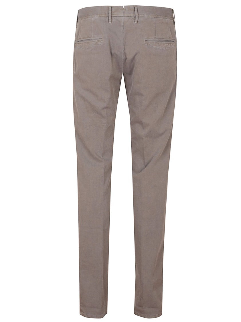 Incotex Tailored Fit Cotton Pants With Clean Silhouette
