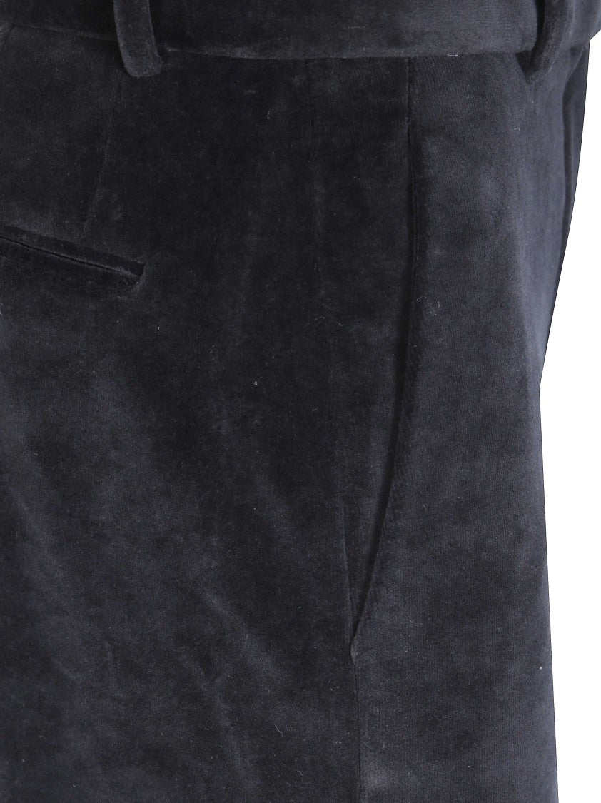Circolo Smooth Velvet Straight-Leg Pants