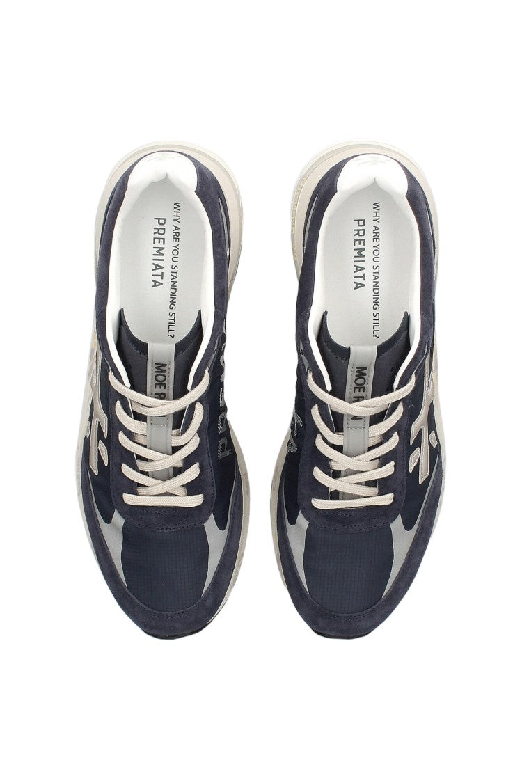 Premiata Navy Blue Moerun Sneakers With Innovative Cushioning Technology