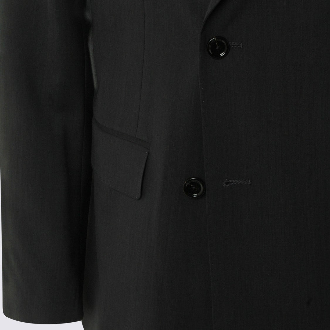 Lardini Double-Breasted Black Blazer With Structured Silhouette
