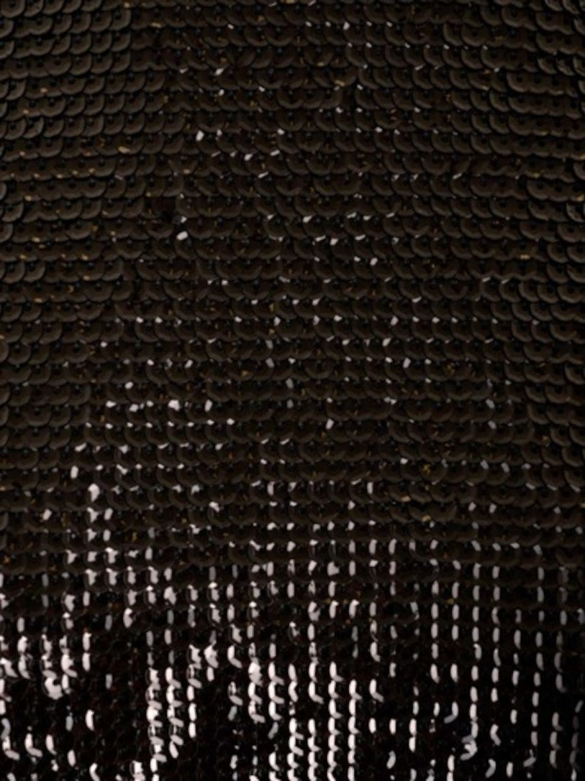 Max Mara Sequined Cropped Top With Round Neckline