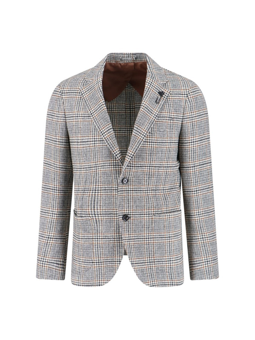 Lardini Single-Breasted Blazer – Grey