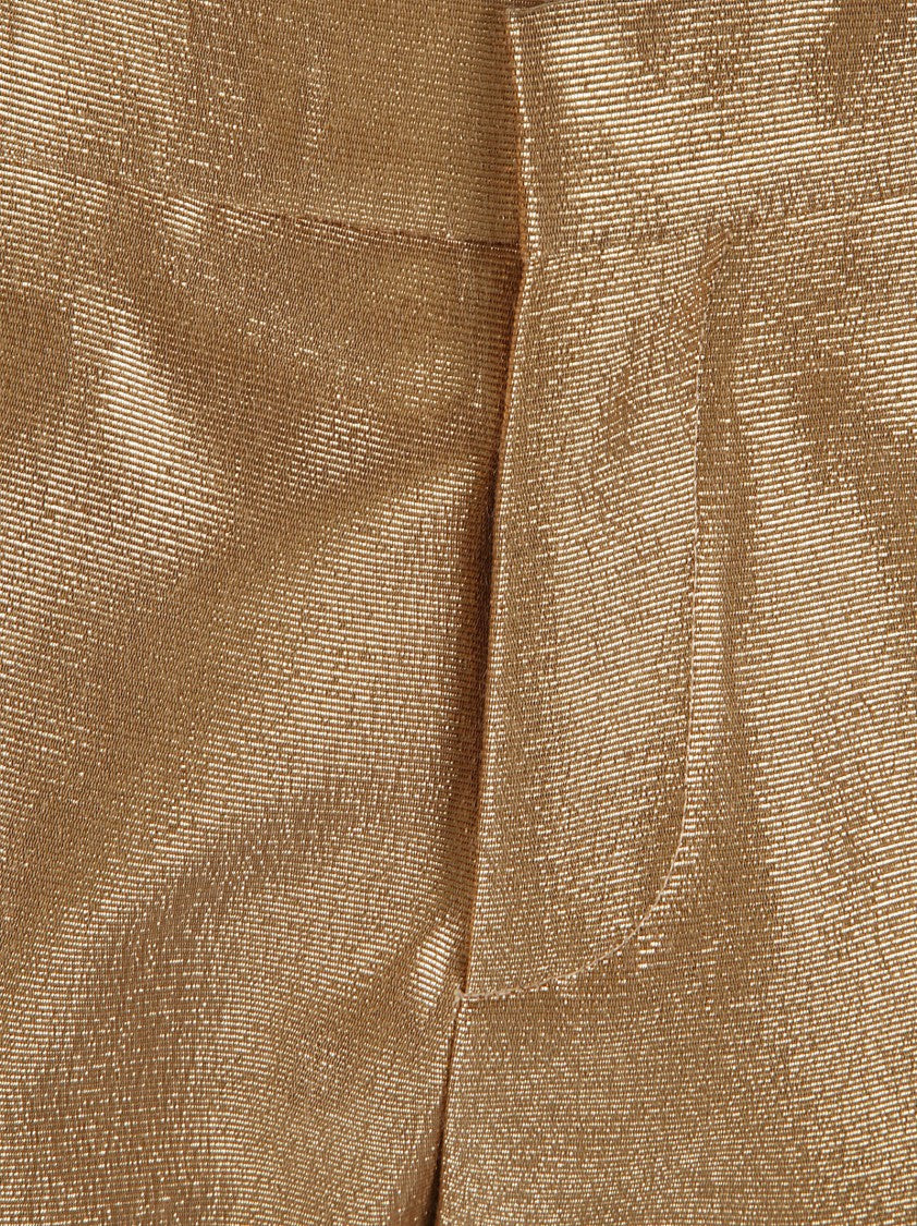 Tom Ford Textured Golden Shorts With Tailored Design