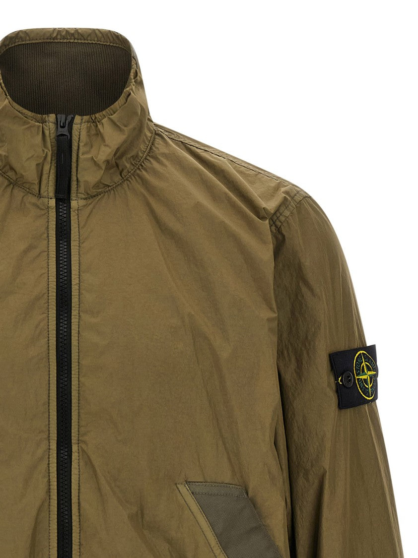 Stone Island Nylon Reps Jacket With High Neck