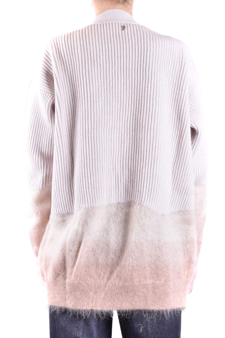 Dondup Gradient Knit Sweater With Ribbed Upper