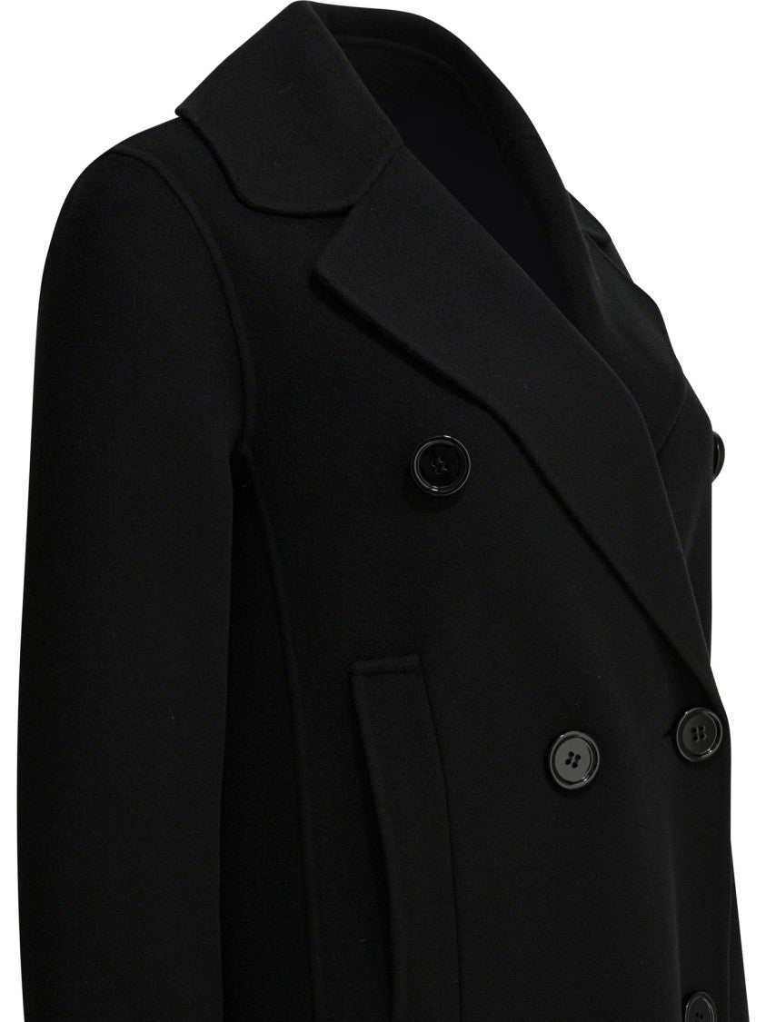 Max Mara Double-Breasted Long Coat With Wide Lapel