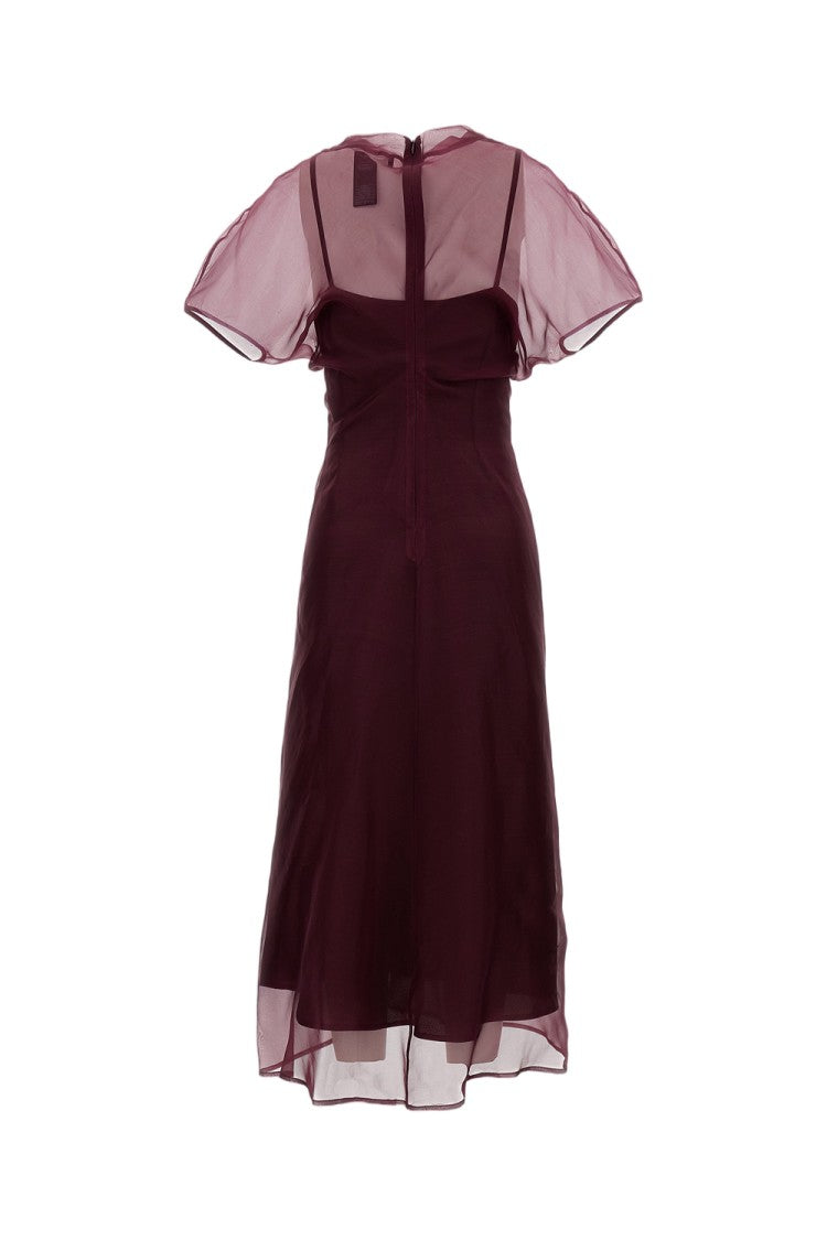 Federica Tosi Organza Silk Midi Dress With Slip Lining