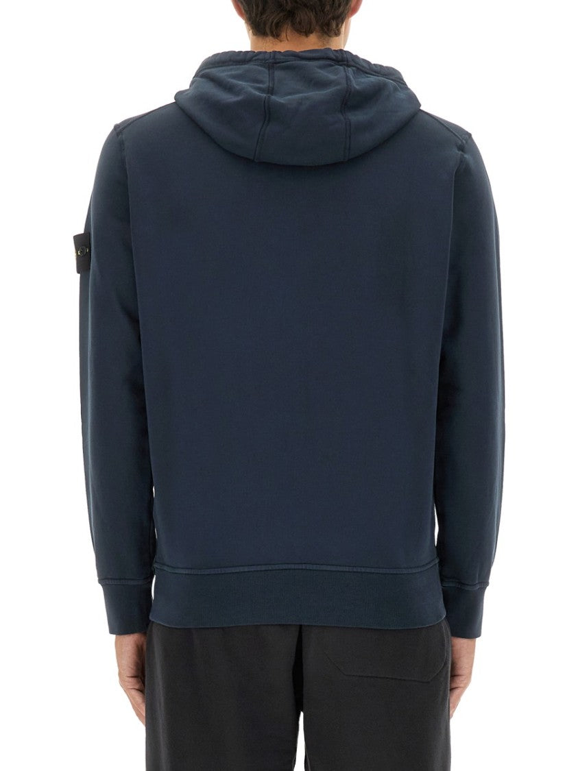 Stone Island Deep Navy Classic Pullover Fleece Hoodie
