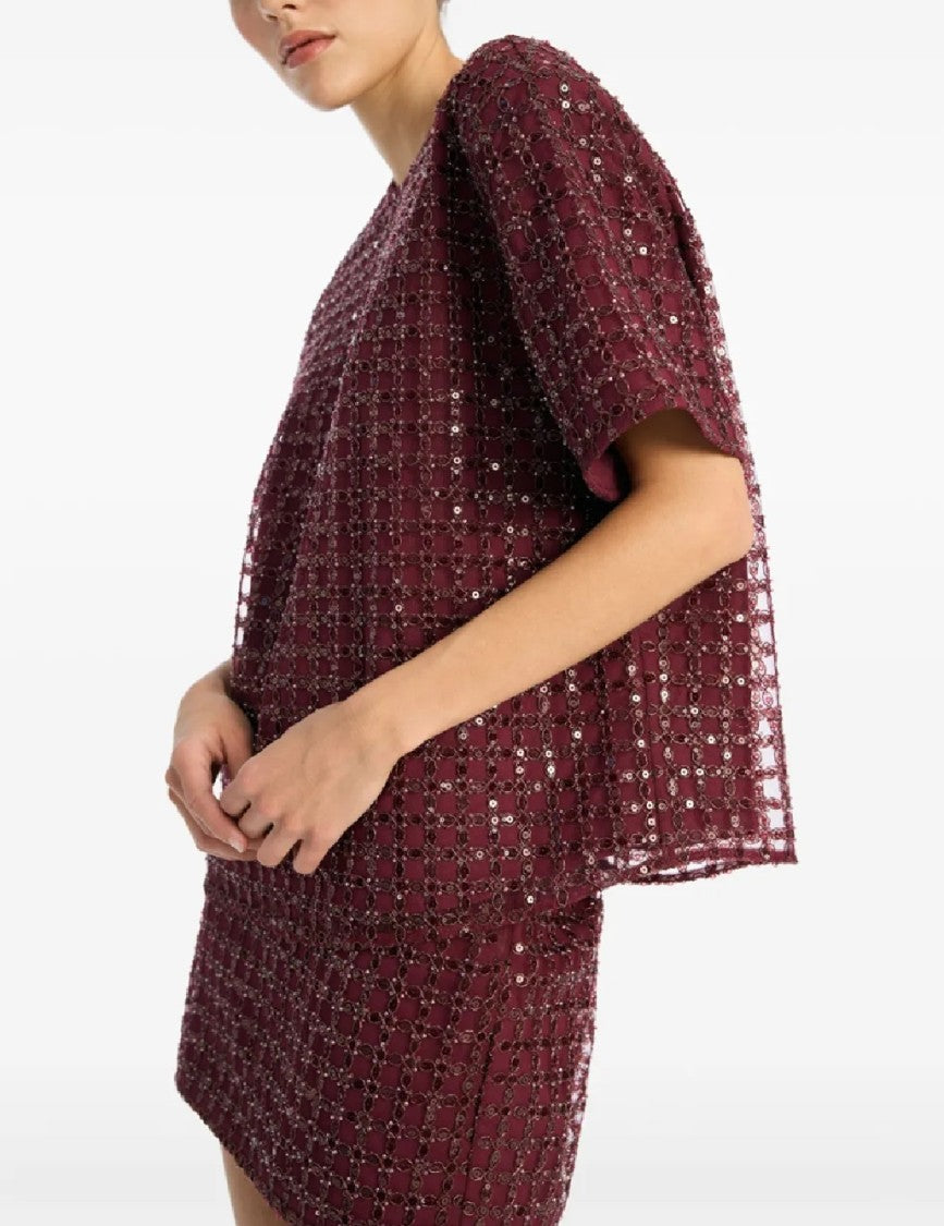 Rotate Beaded Mini Skirt