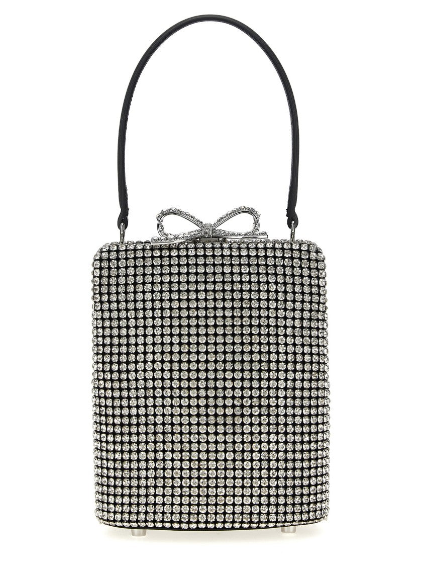 Self-Portrait 'Silver Crystal Fishnet' Handbag