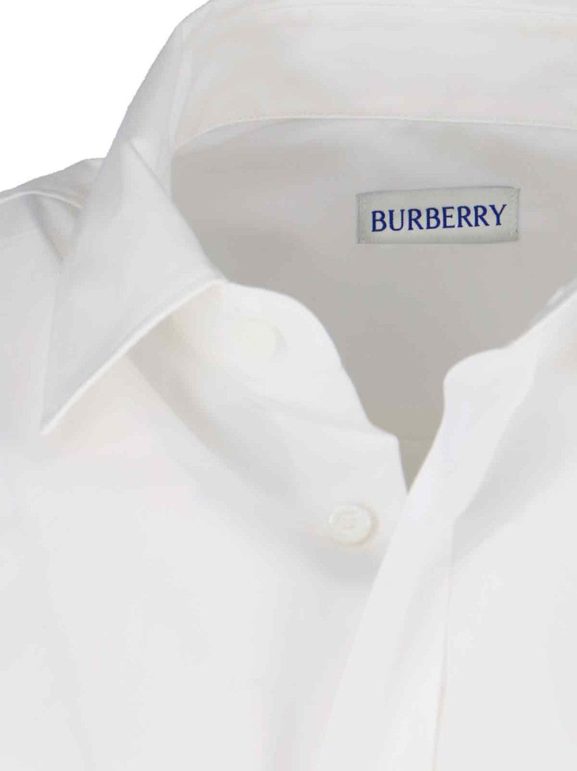 Burberry Ekd' Logo Embroidered Shirt – White