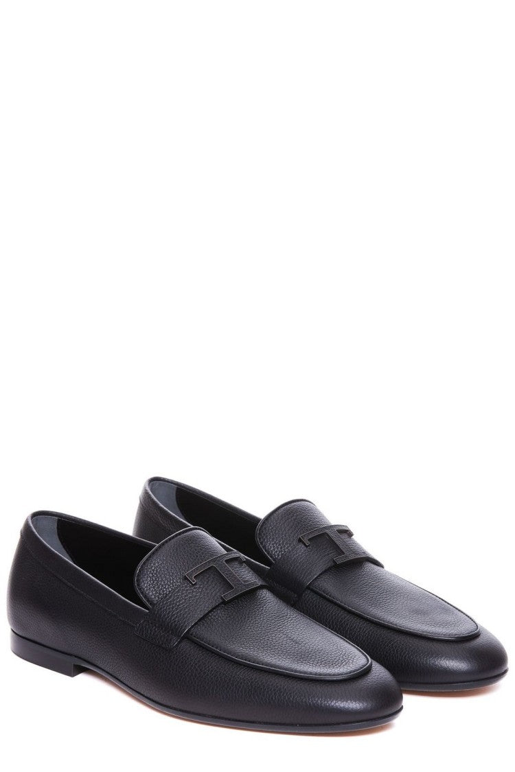 Tod's Textured Calf Leather Loafer With Silhouette