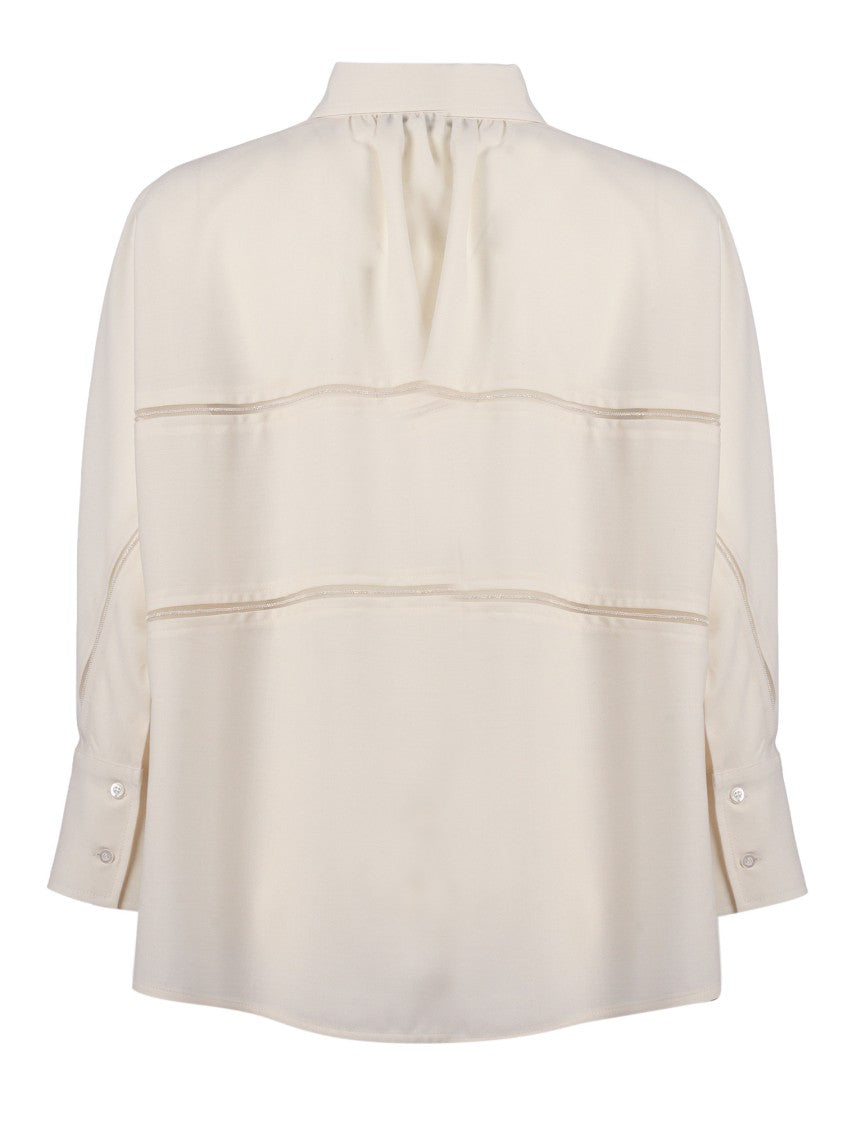 Fabiana Filippi Burro Diamond Thread Cropped Shirt