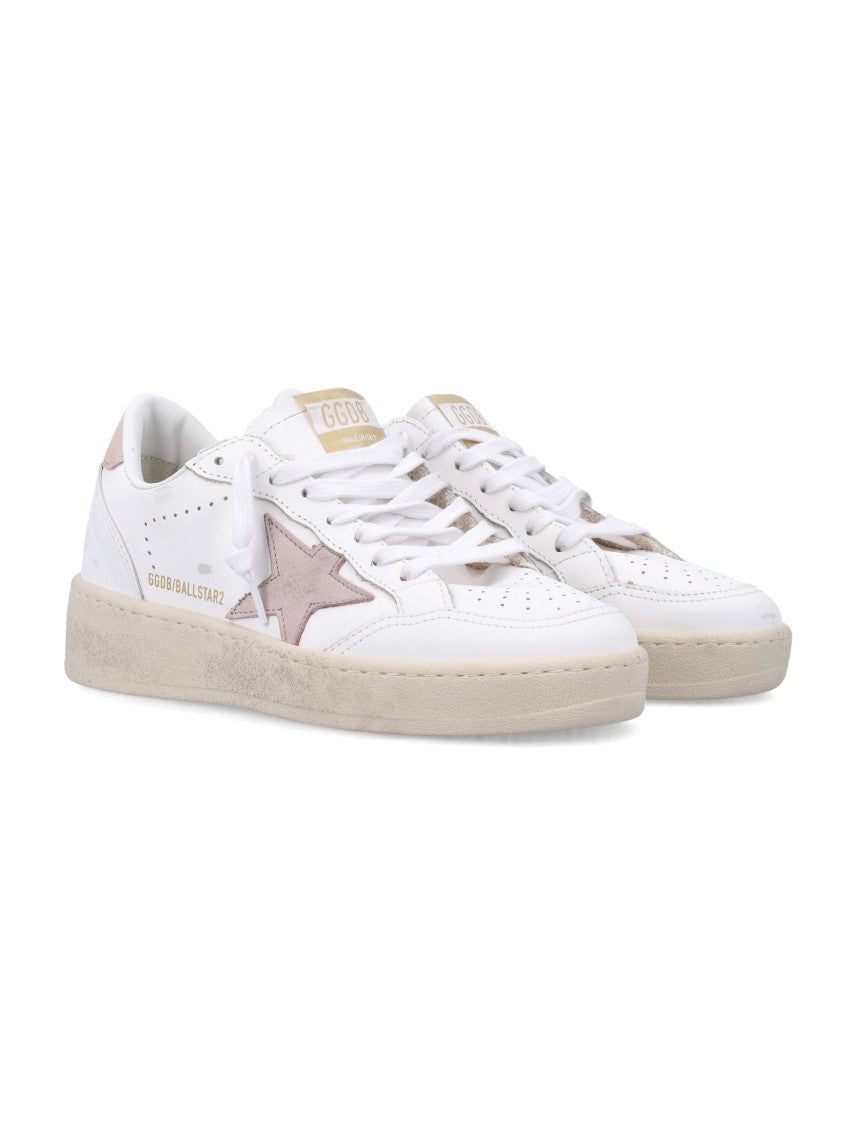 Golden Goose Ballstar 2 White Leather Low-Top Sneakers