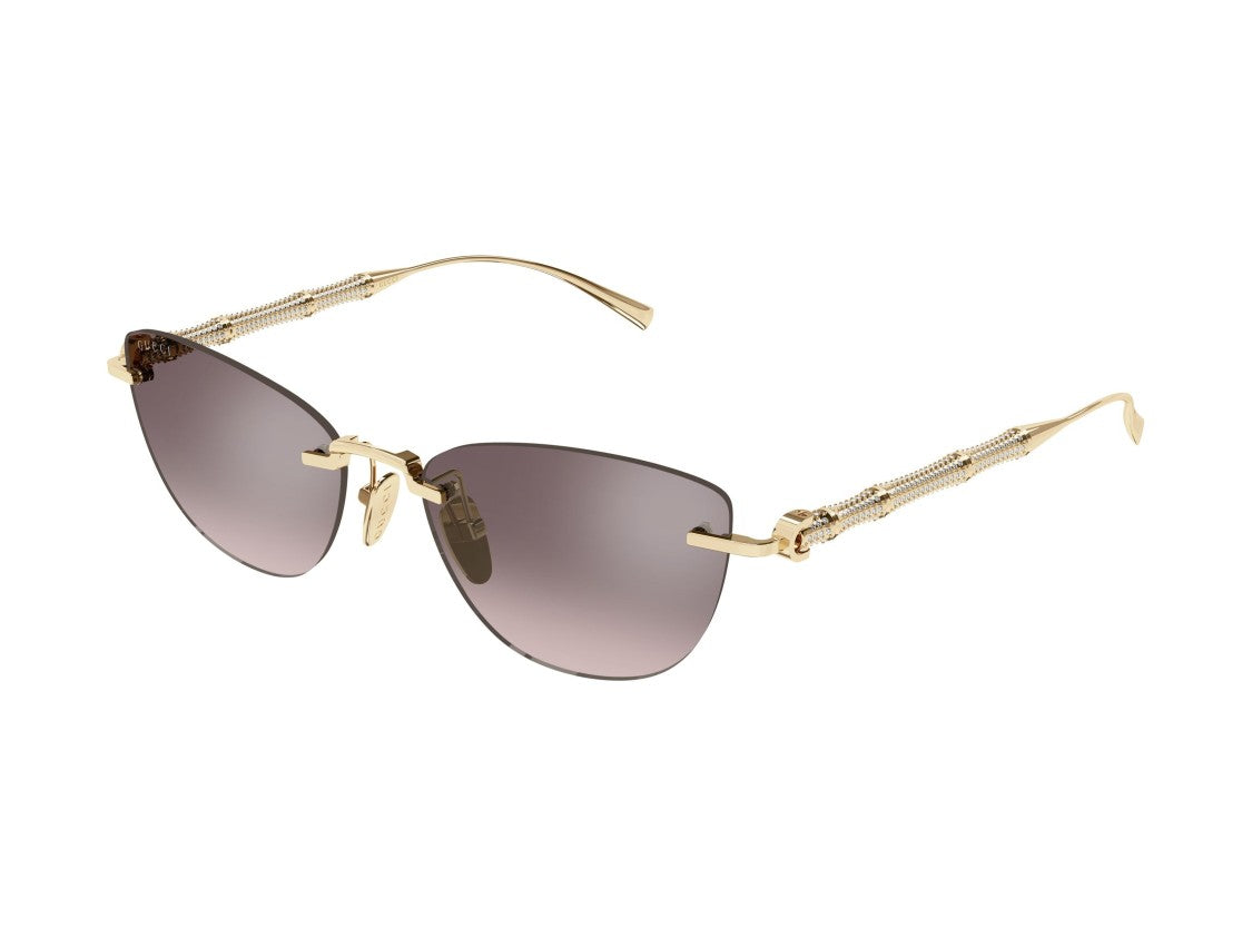 Gucci Gg2063s Gradient Metal Rimless Sunglasses