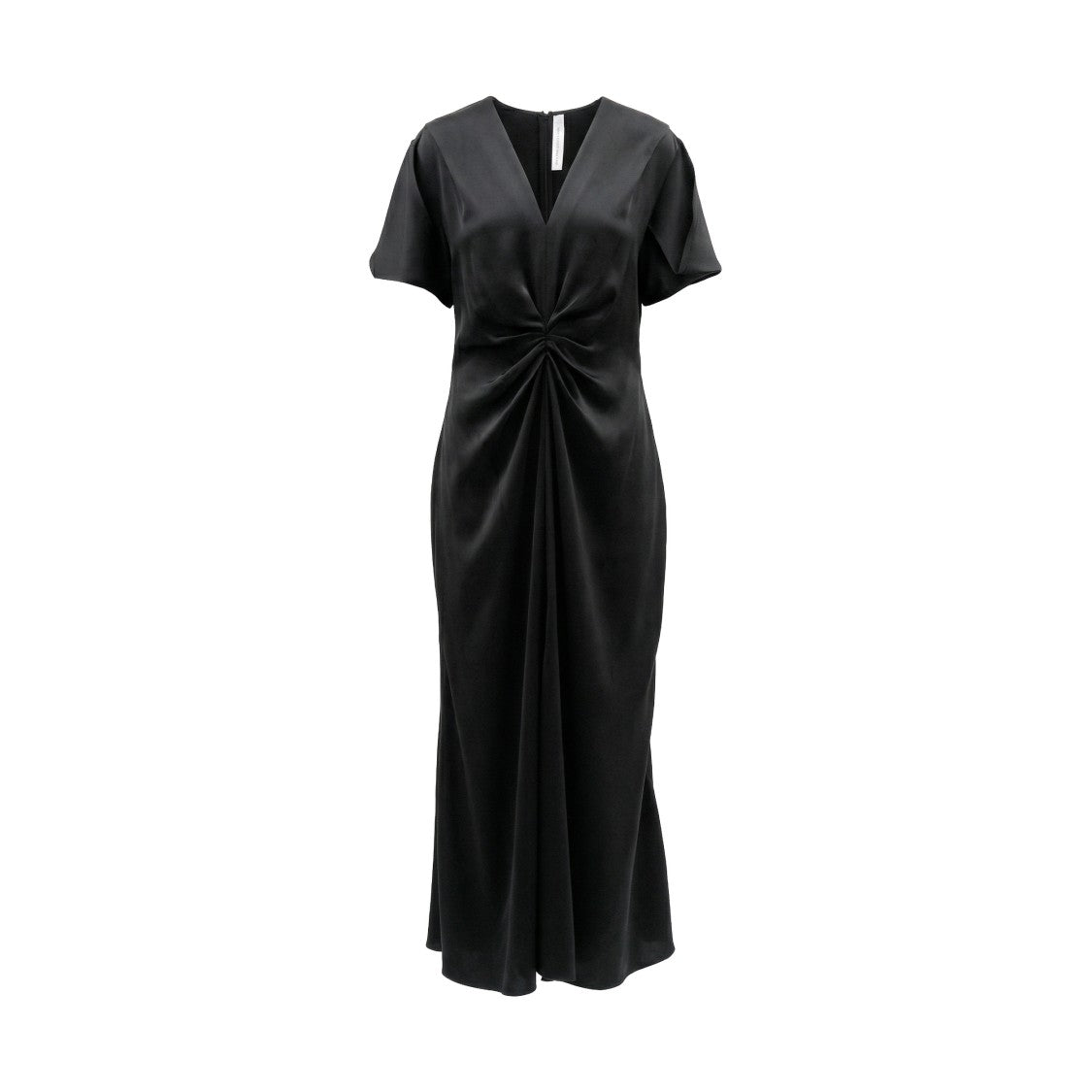 Victoria Beckham Eve Curved V Neck Midi Dress