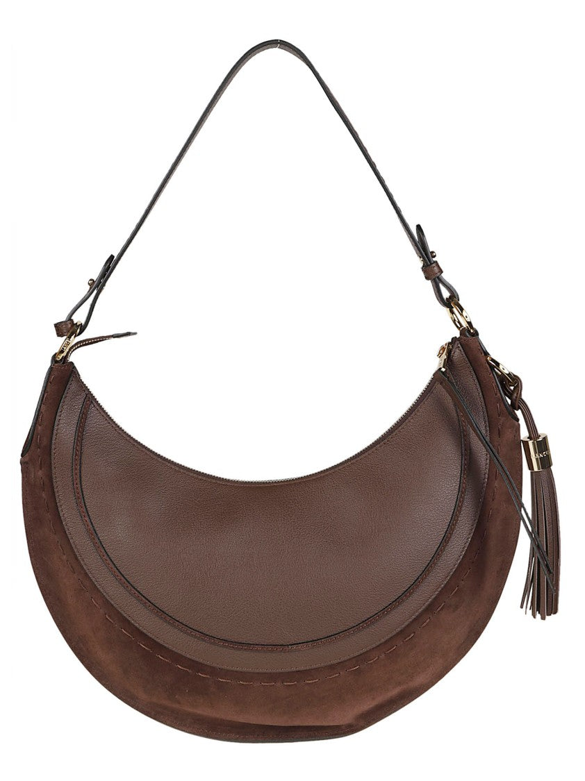 Lancel Hoboheme Medium Crescent-Shaped Cow Leather Hobo Bag