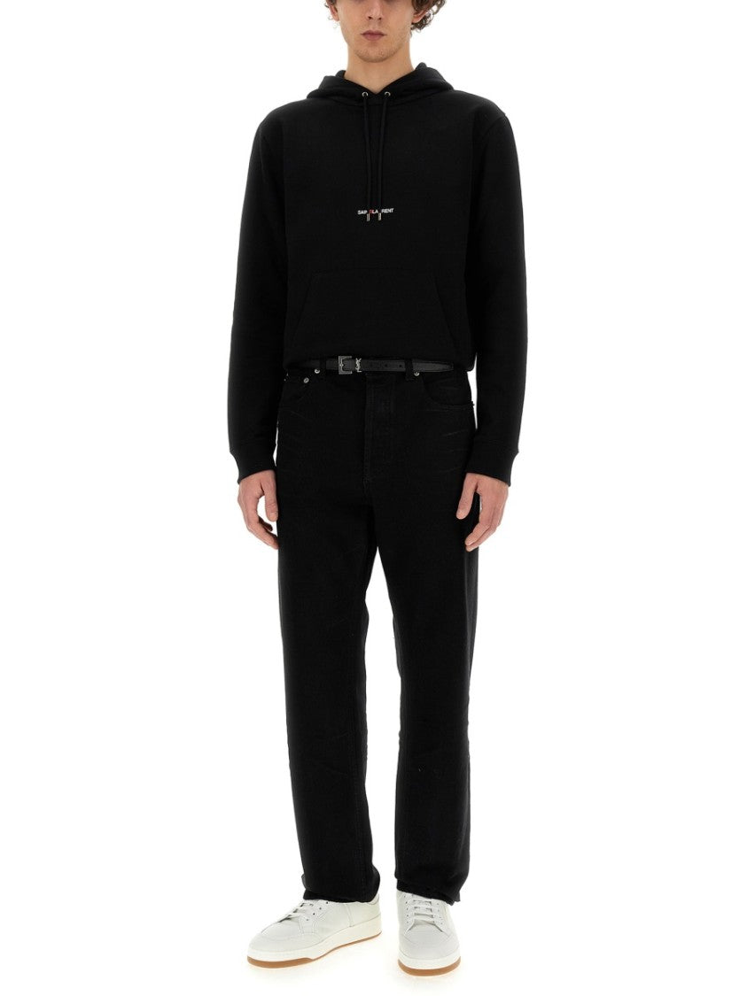 Saint Laurent Relaxed Fit Black Denim Jeans