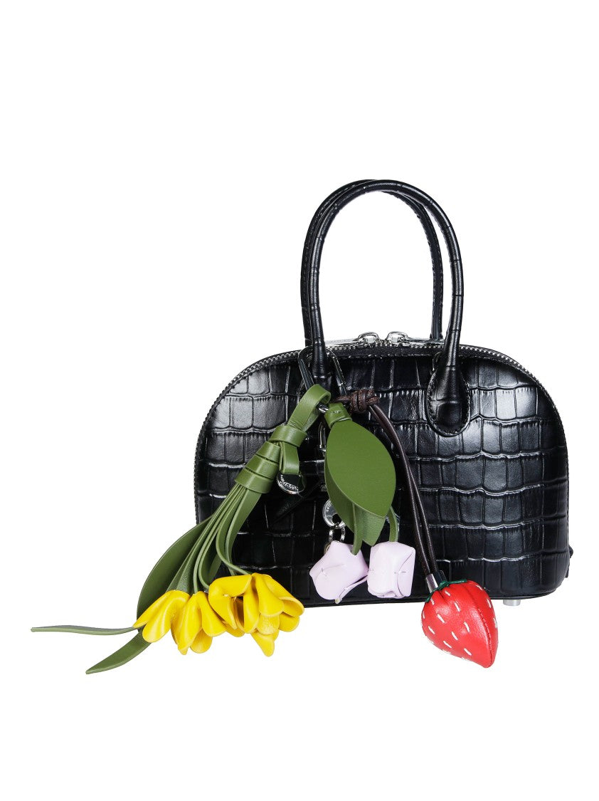 Self-Portrait Croc-Embossed Leather Toast Mini Bag