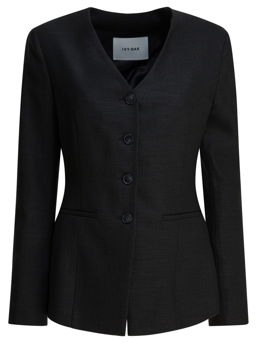 Ivy & Oak Tailored Fitted Viscose Blend Jacket