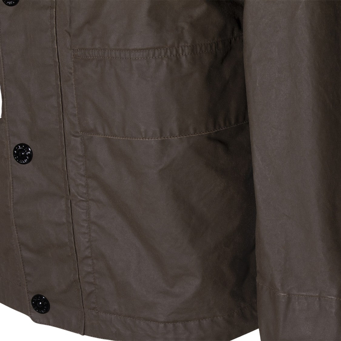 Stone Island Beige Jacket With Button-Up Front