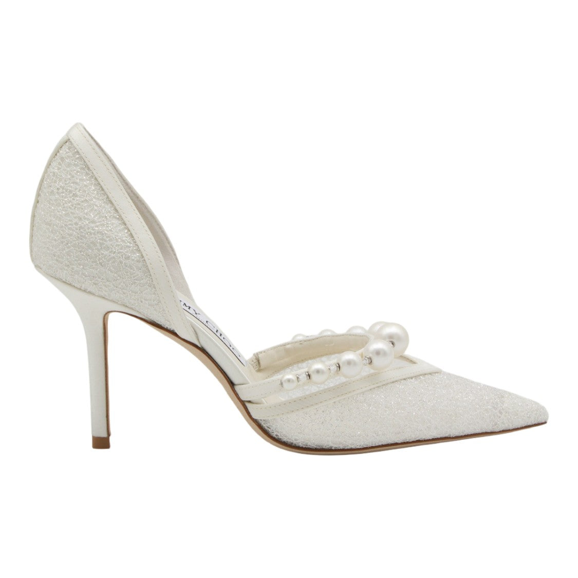 Jimmy Choo Pointed-Toe High Heels With Shimmering Textured Fabric