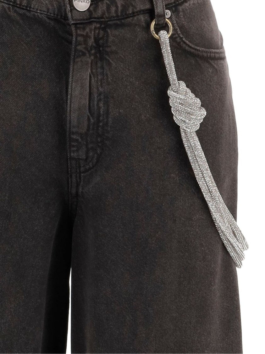 Pinko Black Knot Embellishment Jeans