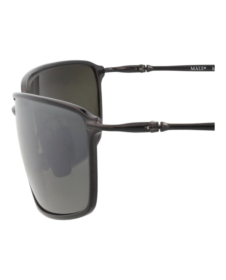 Maui Jim Square-Frame Metal Sunglasses