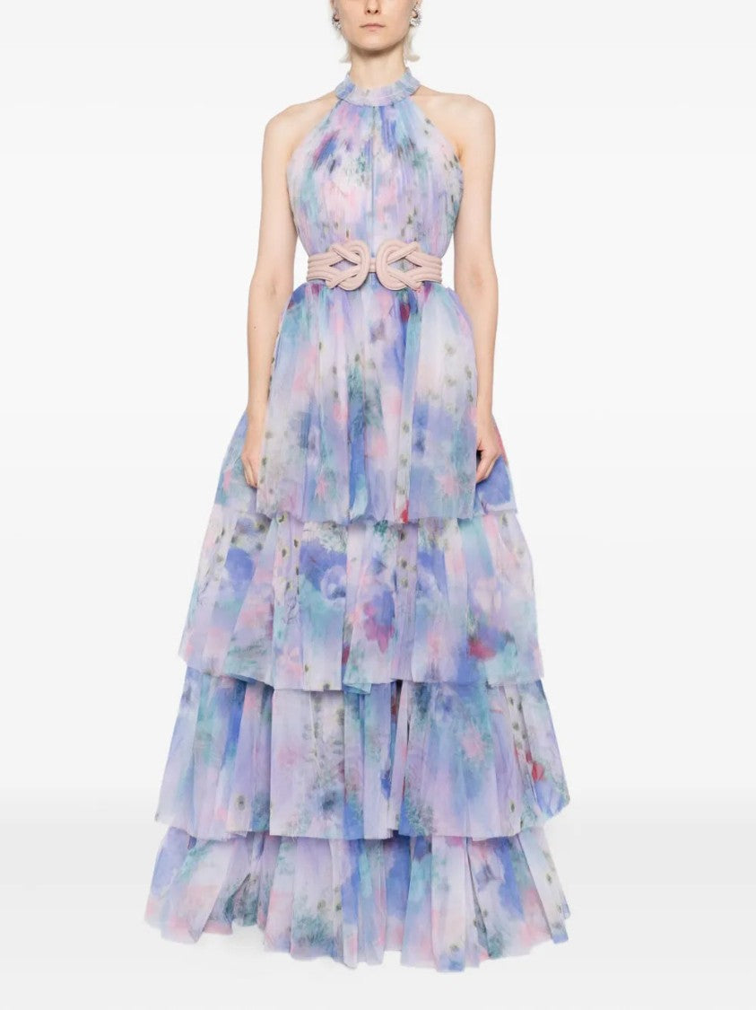 Saiid Kobeisy Floral Printed Long Dress