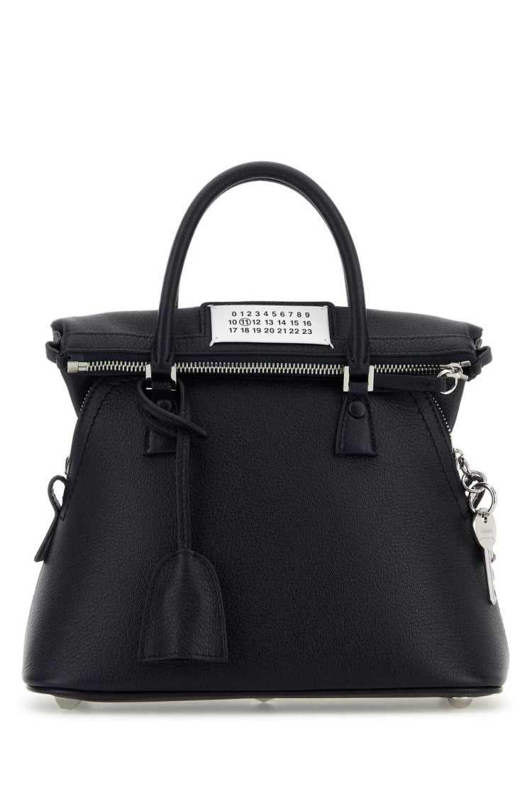 Maison Margiela Navy Blue Leather Mini 5Ac Handbag