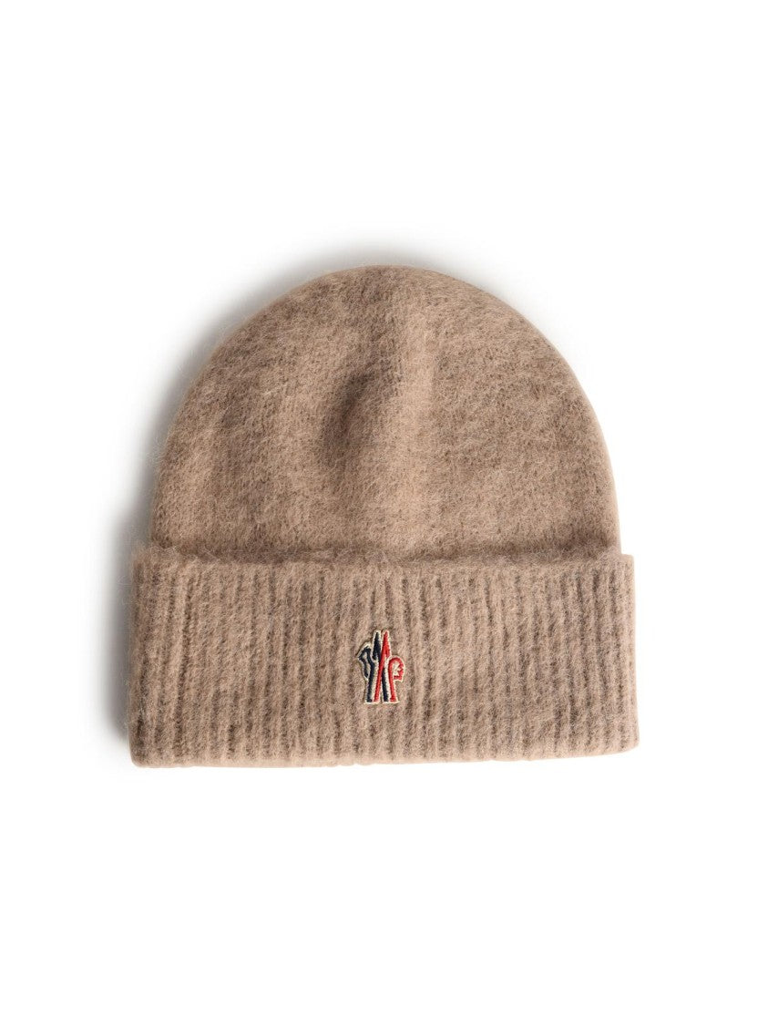 Moncler Grenoble Beige Alpaca And Wool Tricot Beanie
